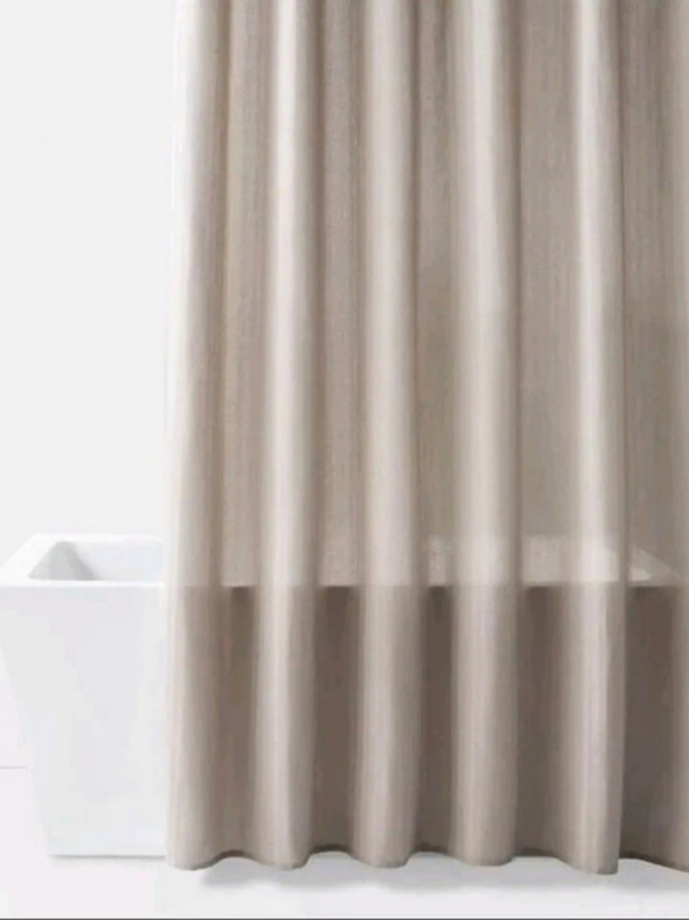 Room Essentials Herringbone Fabric Shower Curtain Window Curtain Panel in Gray